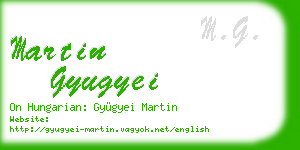 martin gyugyei business card