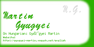 martin gyugyei business card